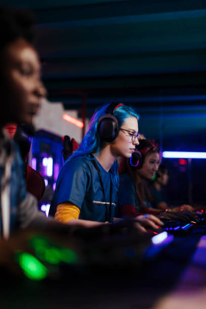 istock Professional female gamers 1412888546