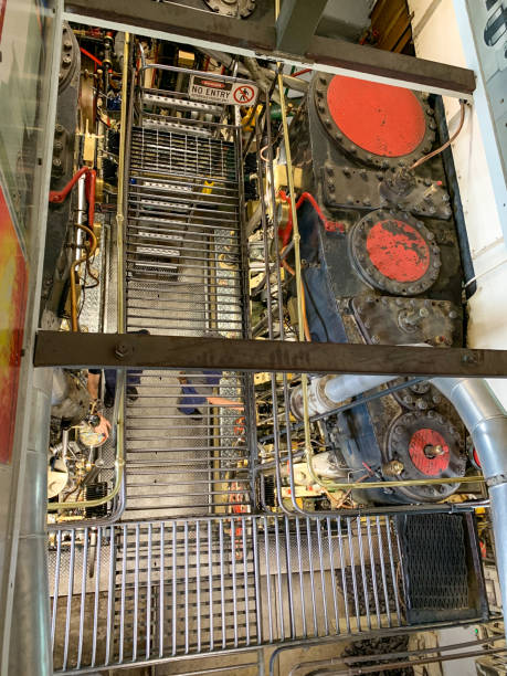 istock Interior steam engine room in old Steamer tourboat 1412895059