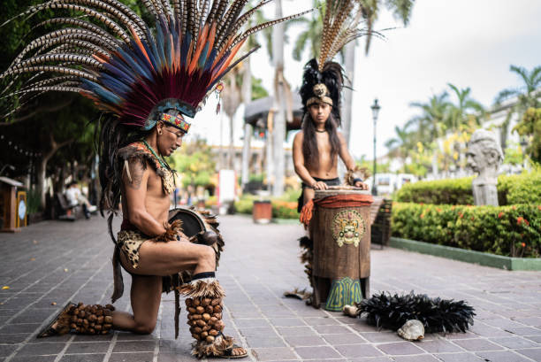 istock Aztec performers putting on a show outdoors 1412895807