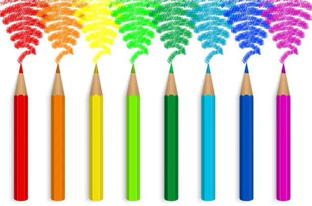 Vector illustration of Colour pencils 10