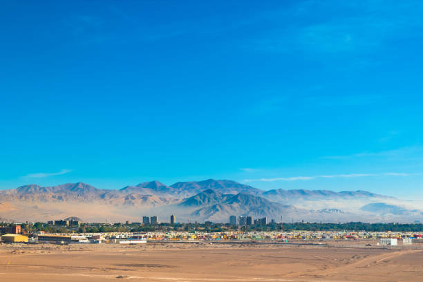 The city of Calama in Chile stock photo