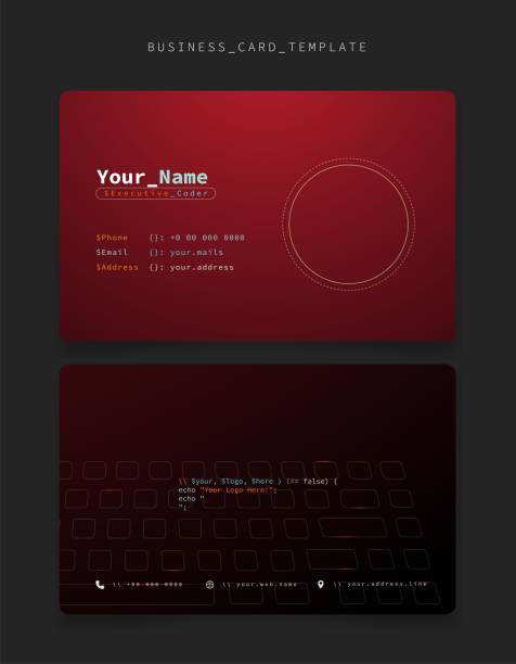 Computer Me Card Design 50+ Computer Tech Business Cards Illustrations, Royalty-Free Vector ...