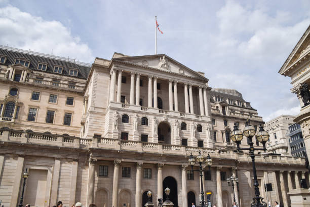 Bank Of England, City of London, UK London, UK. August 4 2022: Bank Of England in the City of London, the capital's financial district, exterior view. bank of england stock pictures, royalty-free photos & images