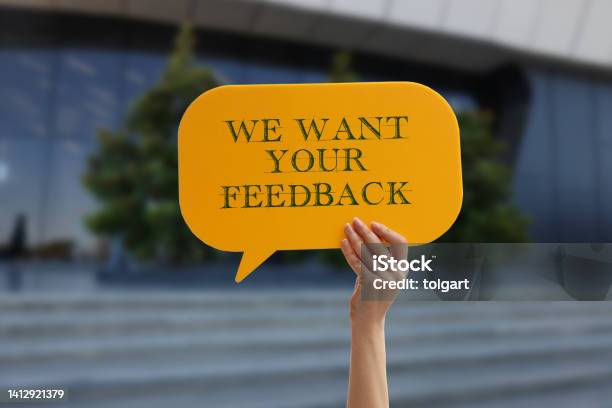 We Want Your Feedback Stock Photo - Download Image Now - Feedback, Desire, Creativity