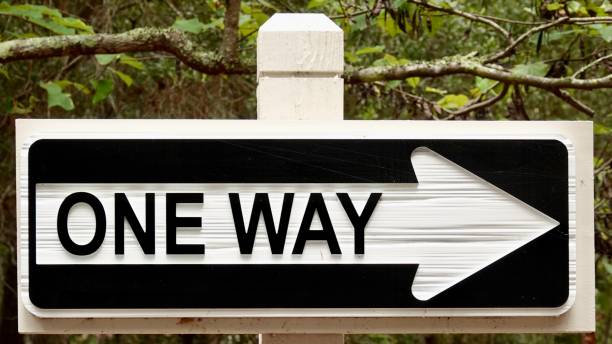 istock One Way Street Sign 1412924351