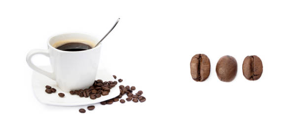 istock Cup of coffee and coffee beans 1412925366