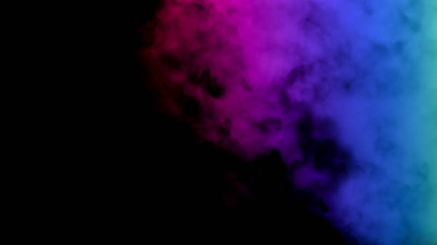 istock Glowing smoke on a black background. 1412925920