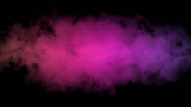 istock A stream of pink smoke on a black background. 1412925967