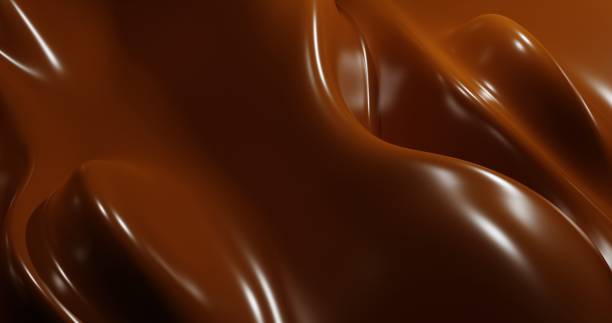 istock Splash of chocolate abstract background, isolated 3d rendering 1412926829