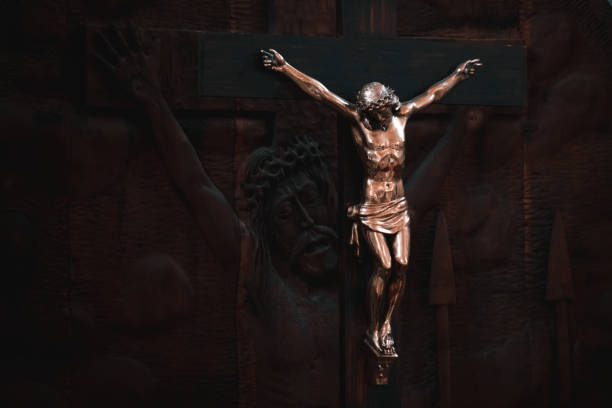istock Crucifix a church 1412927300