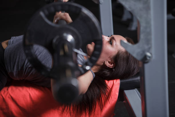 istock Sportswoman training at the gym 1412931028