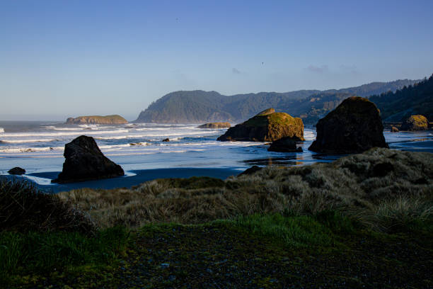 The beauty of the southern Oregon Coast in the Pacific Northwest. Photographed near Brookings Oregon along the Pacific Ocean.