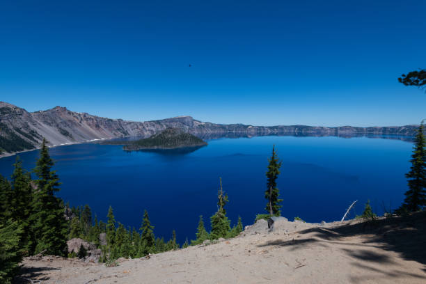 View of Wizard island from Discovery Point
