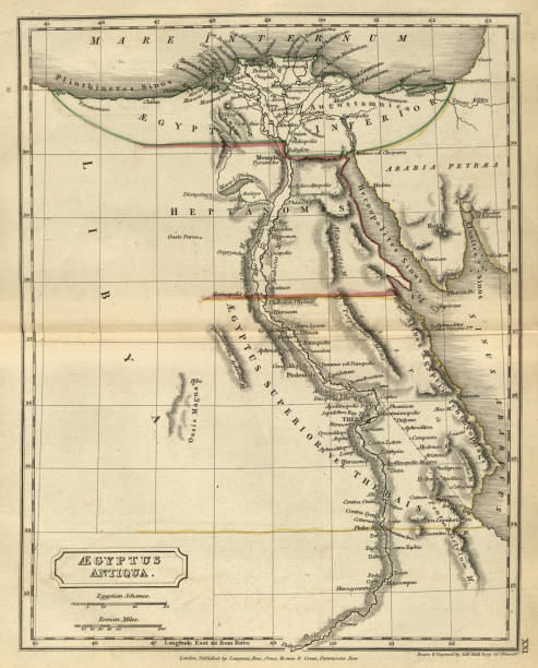 istock Antique map of Ancient Egypt, Atlas of Ancient Geography 1412939529
