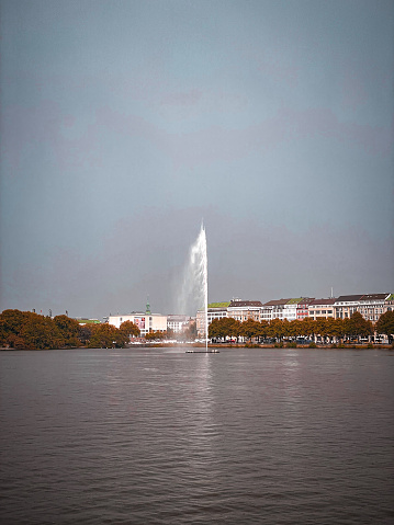 Inner Alster with water feature
