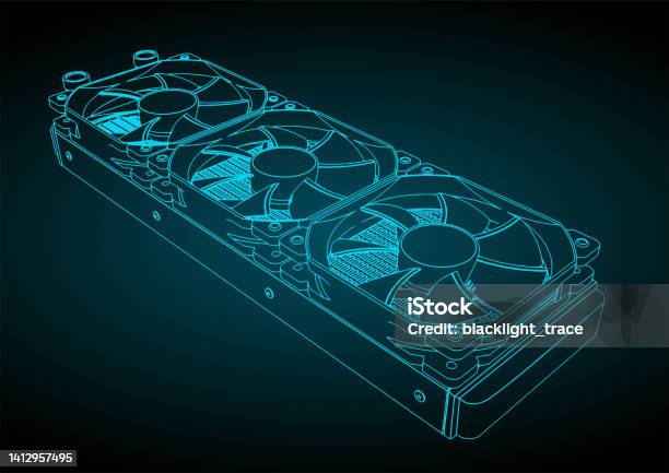 Computer Liquid Cooling System Stock Illustration - Download Image Now ...