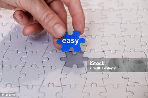 Easy Concept Stock Photo - Download Image Now - Effortless, Banner - Sign, Beginnings