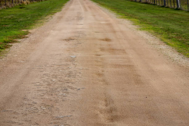 close up of rough dirt road
