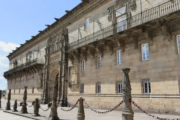 Photo of Hostel of the Catholic Monarchs o Hostal de los Reyes Católicos en Santiago de Compsotela, Galicia, Spain.