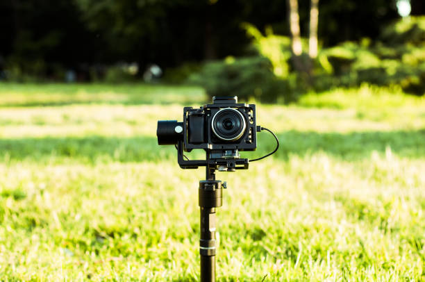 istock Image of the camera mounted on a stand 1412958691