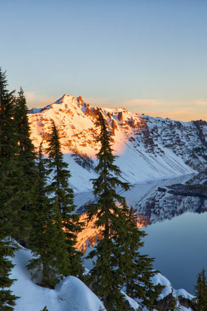 istock Dawn on the Crater Lake 1412962811