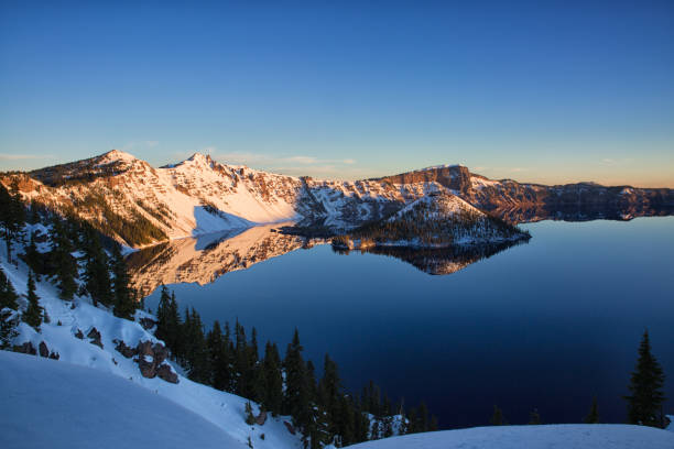 istock Dawn on the Crater Lake 1412962826