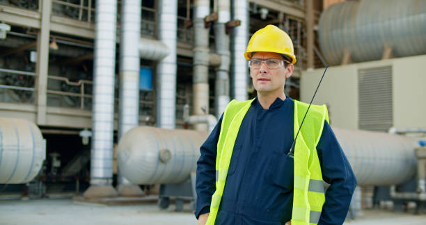 istock Portrait of Concerned Power Plant Worker 1412964731