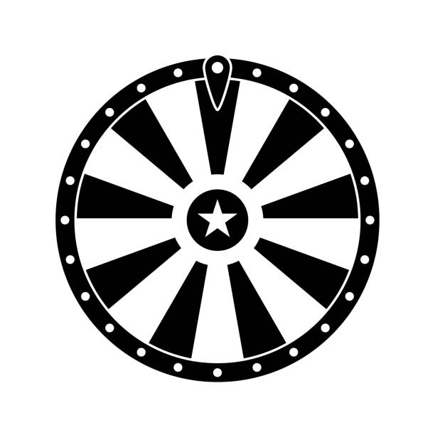 колесо фортуны, изолированное на белом фоне - roulette roulette wheel wheel isolated stock illustrations