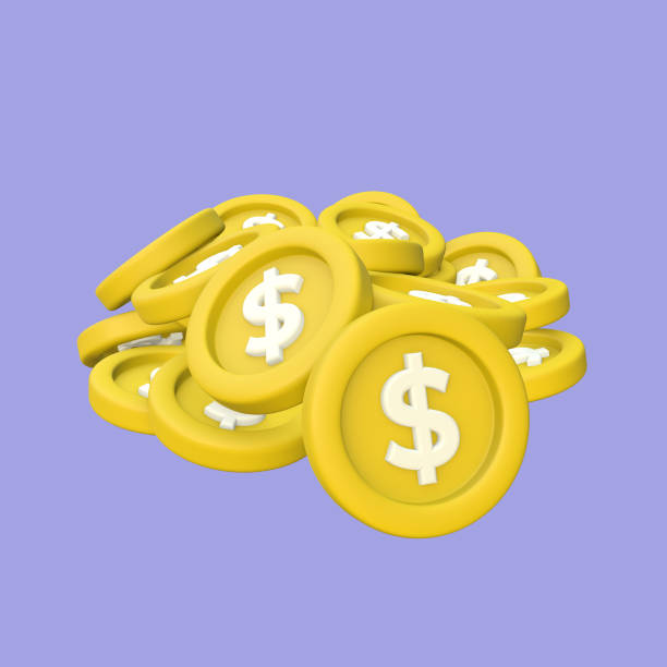 istock Stylized Pile of Coins 3D Illustration 1412967295