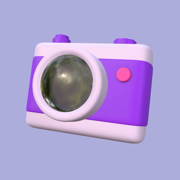 istock 3D Illustration of Digital Camera from Side View 1412968259