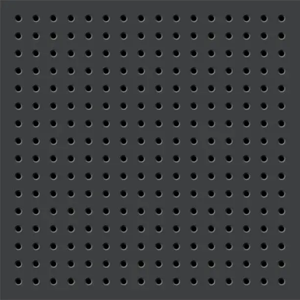 Vector illustration of Metall Pegboard Storage