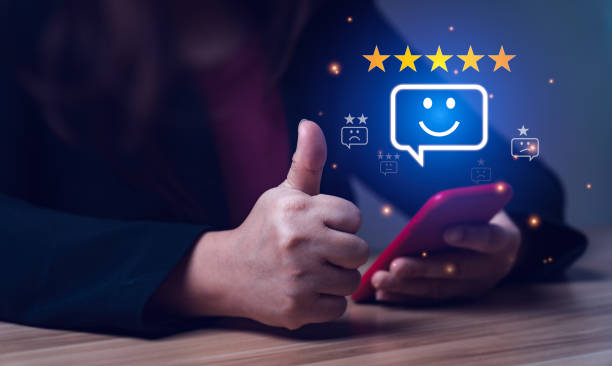 Customers rate service, sales principles and sales follow-up.
Businessmen choose to rate 5 stars, with gym front icon. Excellent rating. User give rating, feedback, good business network score los clientes califican el servicio, los principios de ventas y el seguimiento de las ventas.
los hombres de negocios eligen calificar 5 estrellas, con el ícono del frente del gimnasio. excelente calificación. valoración del usuario, comentarios, buena p