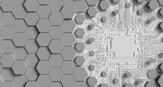 Form for a text in the form of a frame with electronic parts. Background of small electronic components. Free place for pasting text or writing title. open-source hardware and software