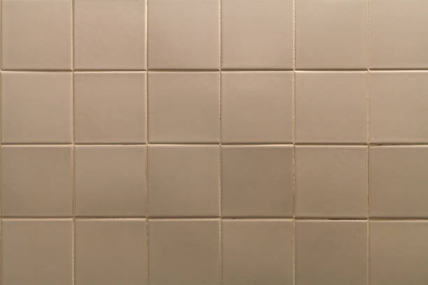 istock White square ceramic wall tiles for bathroom, toilet 1412986485