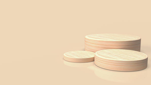 istock The wood podium for present or promotion concept 3d rendering 1412987361