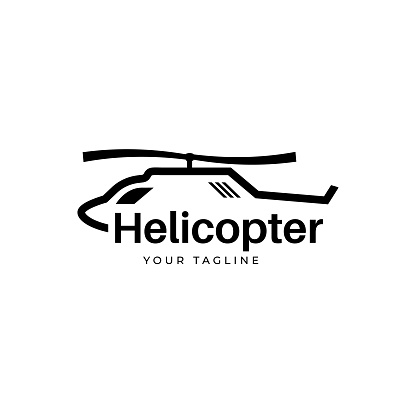 Simple flying helicopter design vector illustration Template