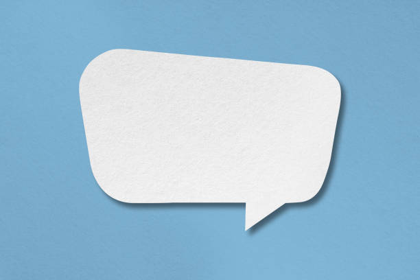 istock white paper with speech bubbles isolated on blue background communication bubbles 1412991717