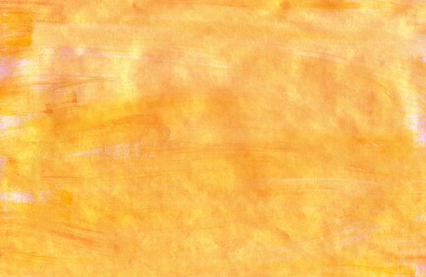 istock The painted leaf is Orange with a gouache brush. Hand-drawn gouache Orange abstract background. Texture of brush strokes. 1412993980
