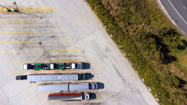 istock Truckstop aerial 1412998191