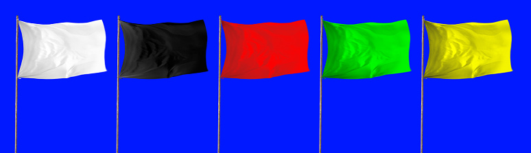 Conceptual color symbol of blank flags