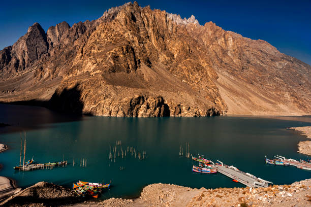 istock lake with green water and mountains 1413009239