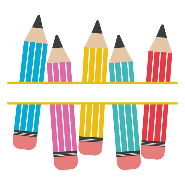 50+ Short And Long Pencil Set Stock Illustrations, Royalty-Free Vector