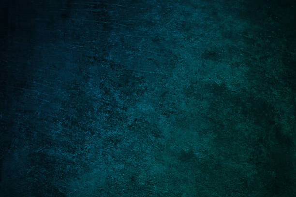 istock Dark blue green wall texture. Gradient. Deep teal color. Toned old rough concrete surface. Close-up. Abstract. Grunge background. 1413013099