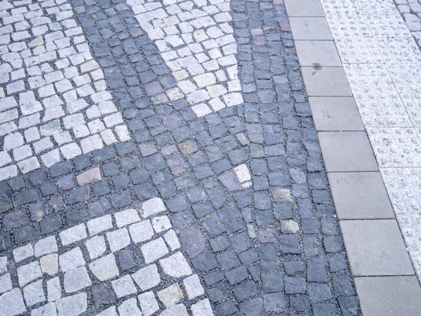 istock Granite paving stones on the square. 1413019064