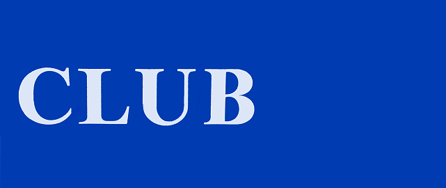 Image with the word club on blue background