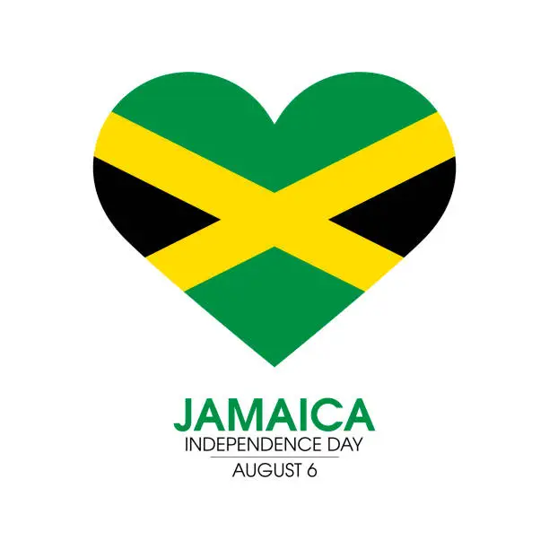 Vector illustration of Jamaica Independence Day vector