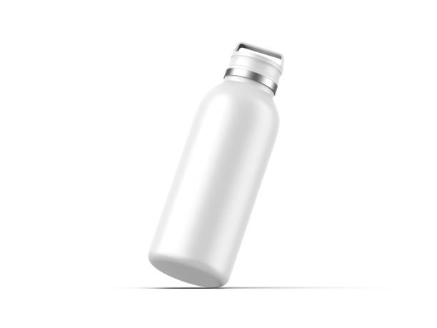 istock Tumbler thermos flask mockup template on isolated white background, 3d render illustration. 1413022574