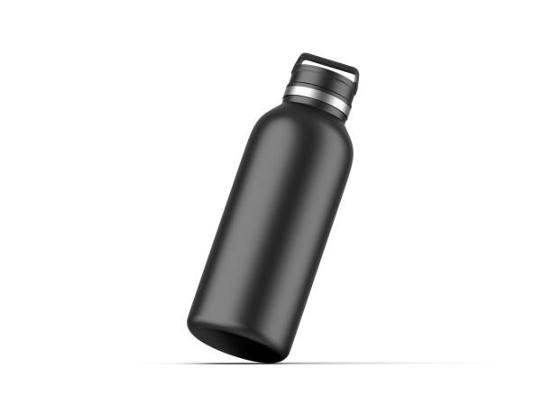 istock Tumbler thermos flask mockup template on isolated white background, 3d render illustration. 1413022577
