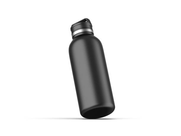 modello di mockup del pallone tumbler thermos su sfondo bianco isolato, illustrazione di rendering 3d. - insulated drink container foto e immagini stock