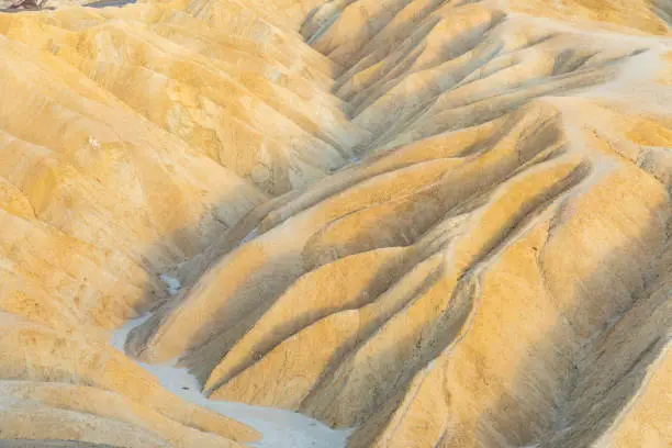 scenic view of Zabrskie point in the death valley in sunset mood, USA